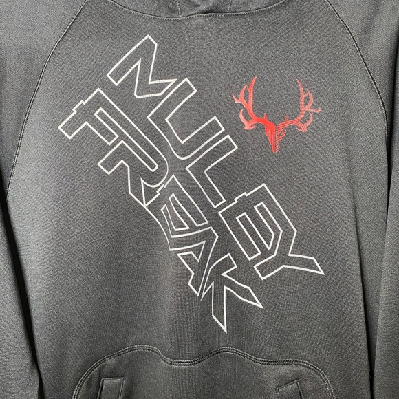 Muley Freak Hoodie Mens sz Small Elk Deer Hunting Sweater Kangaroo Pockets - Picture 3 of 10